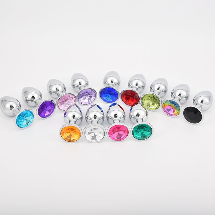 Crystal Gems Jewel Decoration Round Heart Shape Gemstone Gems for Silicone Metal Anal Butt Plug