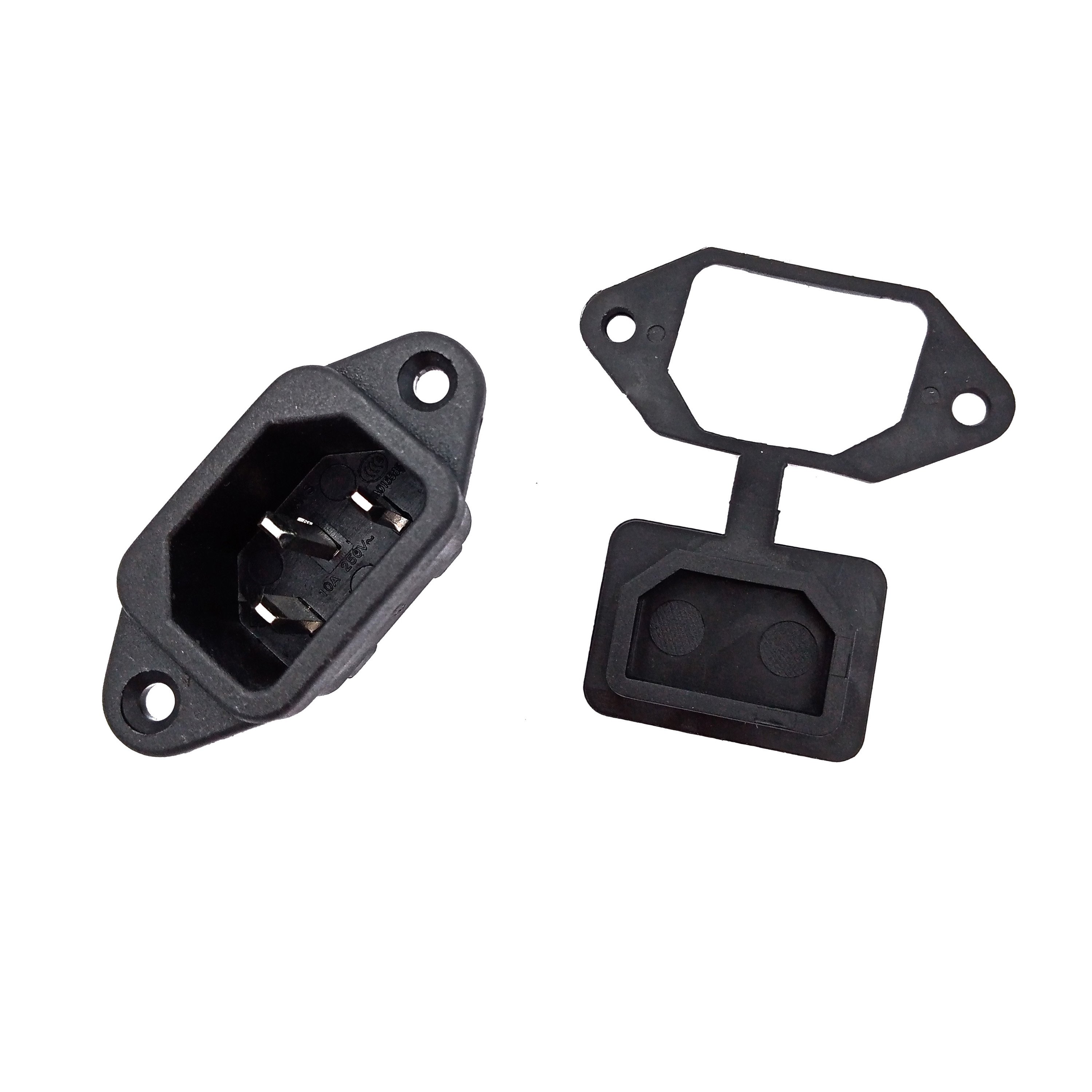 Waterproof Cover 3 Pin Iec320 C14 Inlet Module Plug 15a Male Power Socket 10a 250v For Electric Sockets