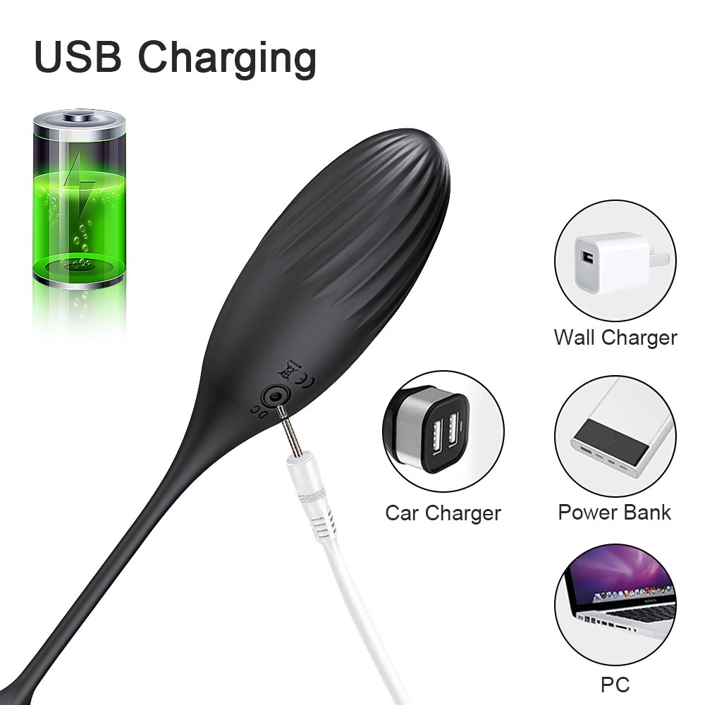 Hot Selling Plug Massager for Male Double Ring Rotation Vibrates the Plug 9 Patterns Powerful Vibration Tow Control Modes