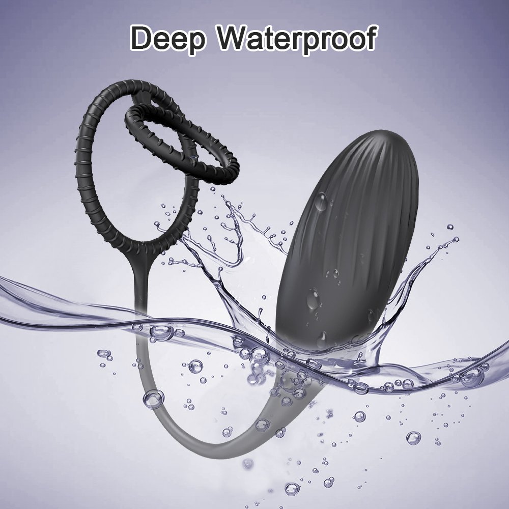 Hot Selling Plug Massager for Male Double Ring Rotation Vibrates the Plug 9 Patterns Powerful Vibration Tow Control Modes