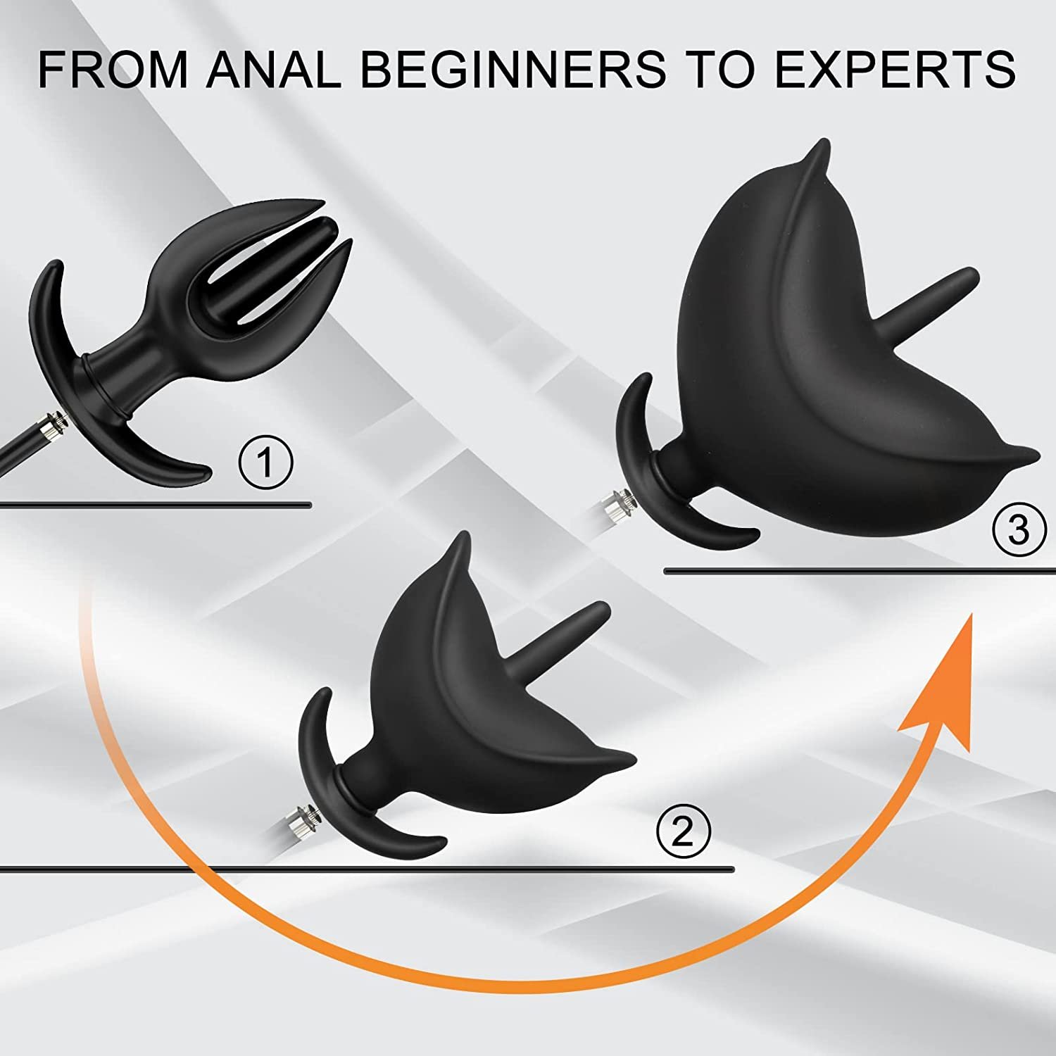 Niusida Anal Expander Expand Inflatable Anal Plug Enema Training Butt Plug Anal Butt Dilator Ass Prostate Sex Toy for Men Women