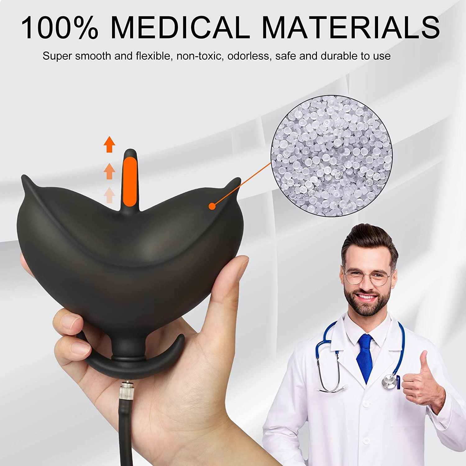 Niusida Anal Expander Expand Inflatable Anal Plug Enema Training Butt Plug Anal Butt Dilator Ass Prostate Sex Toy for Men Women