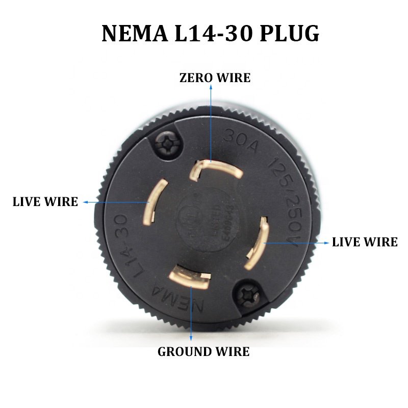 L14-30P 30 Amp Twist Lock Plug Adapter Male locking anal Plug nema locking plug for generator
