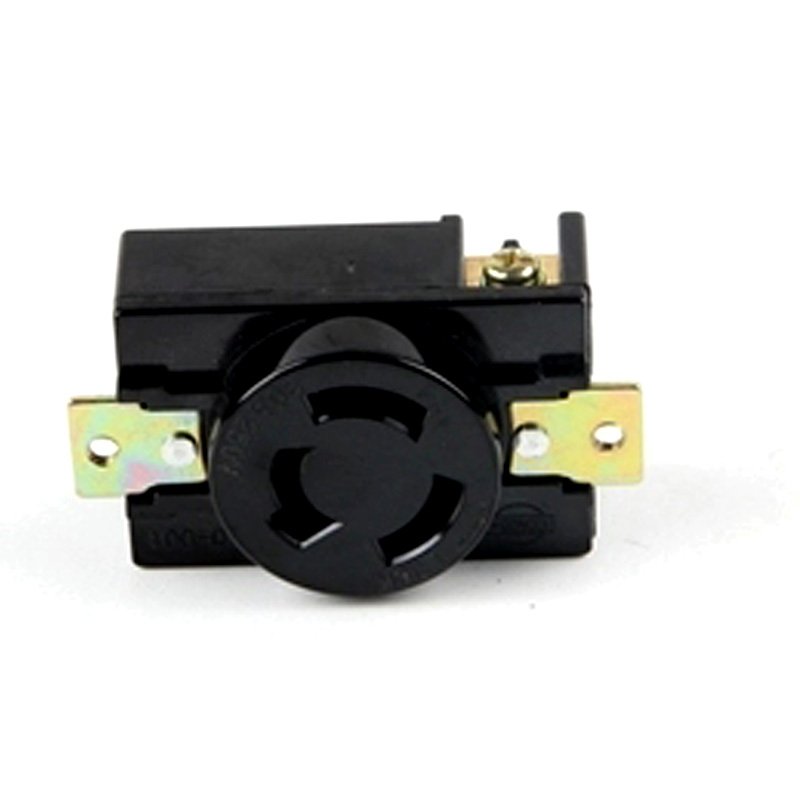 Black 30A Receptacle Industry Plug Generator Twist-Locked Wiring Power Socket Triprong Wire Plug 2kw 5kw