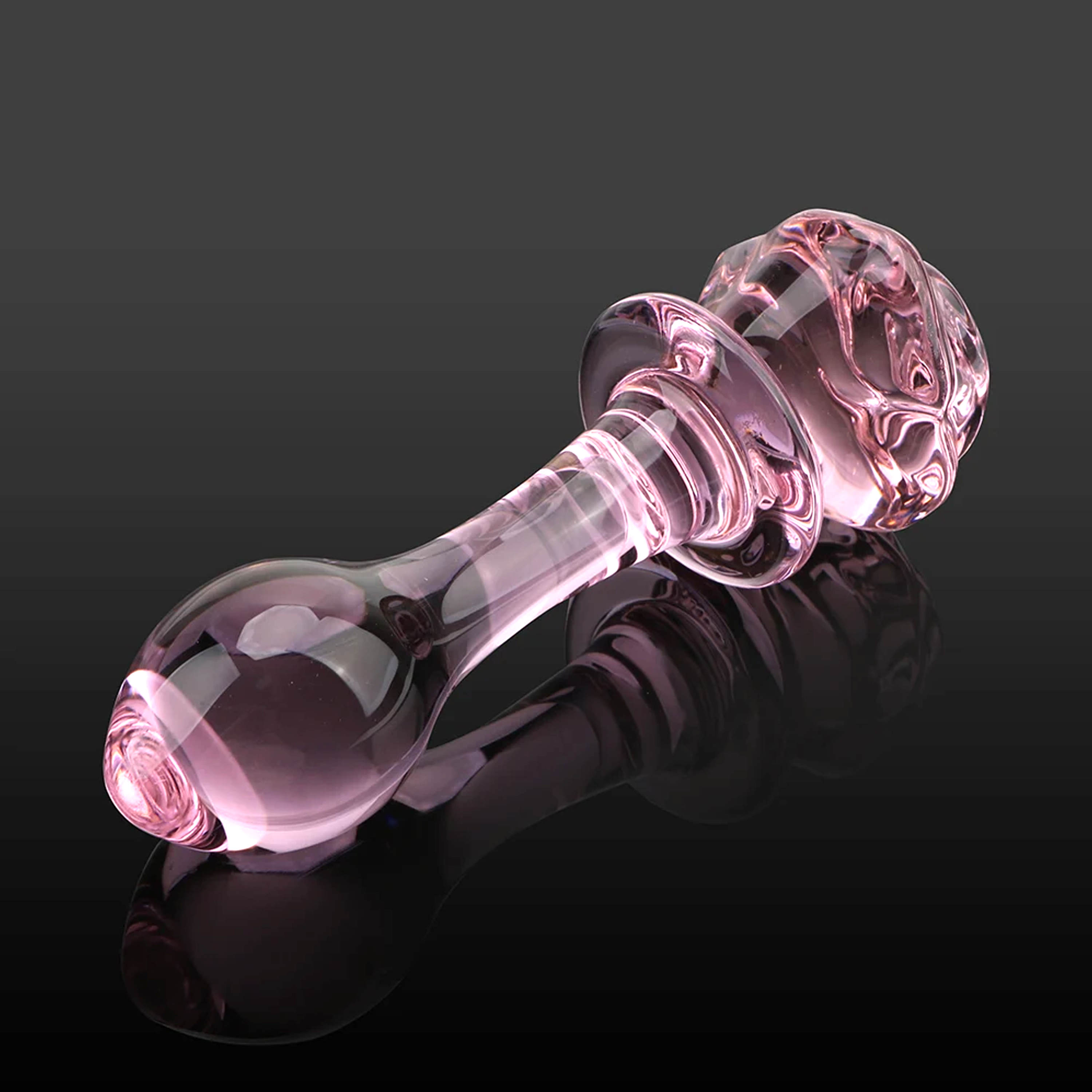 Heisenberg Rose Flower Penis Dildo Wholesale Anal Sex Toys Glass Anal Beads Crystal Butt Anal Plug For Women Men Rose Butt Plug