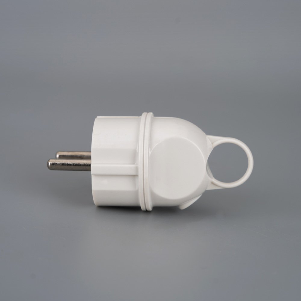 power plug grounded 220V 10A 16A German standard plug with ring for easy pull out