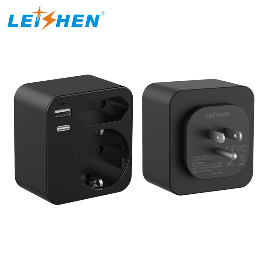 Black Extension Plug electrical appliance apparatus Components EU to US CA Adapter plug universal travel adapter US plug cover