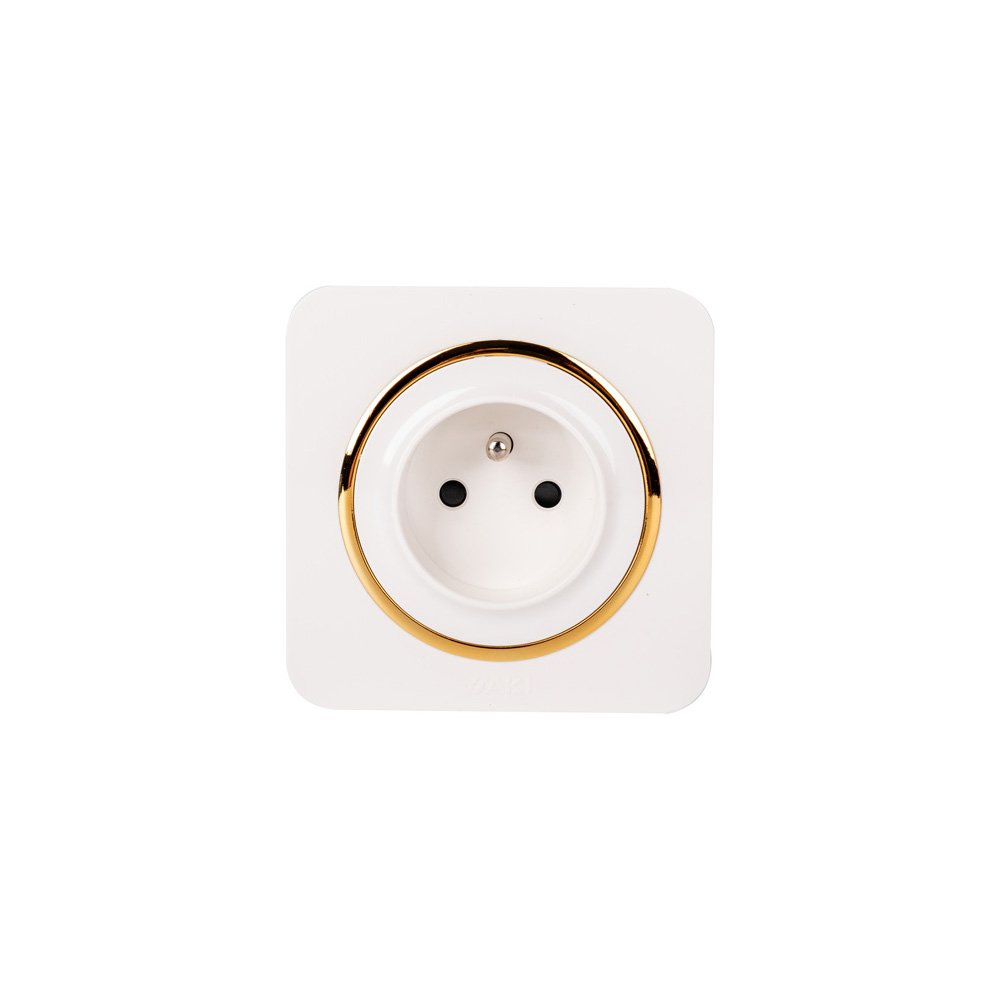 Abuk French Standard Black Wall Switches And Sockets Light Power 13A 15A Single Plug Outlet Electrical Wall Socket For Home