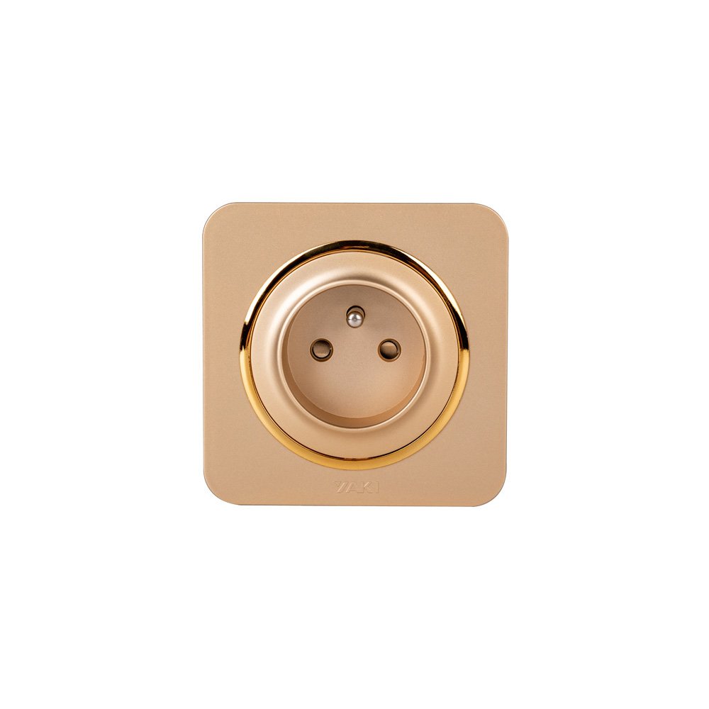 Abuk French Standard Black Wall Switches And Sockets Light Power 13A 15A Single Plug Outlet Electrical Wall Socket For Home
