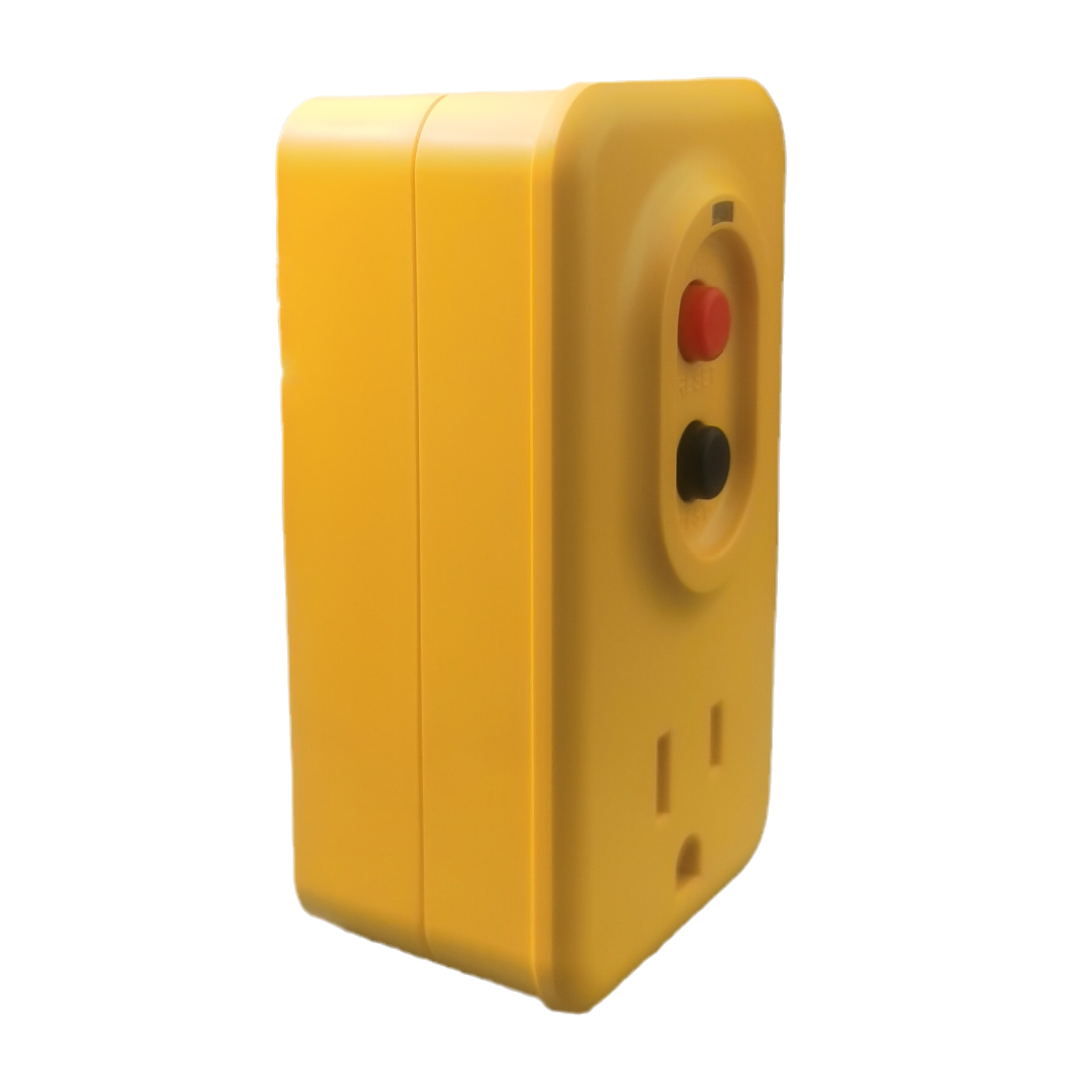 3 Prong Self-Test GFCI Adapter 3 Pin GFCI Plug with outlet 1875W Manual Reset GFCI adaptor