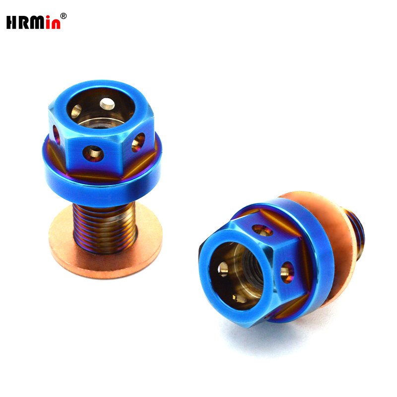 HRMin Light and high strength Gr.5 Titanium Alloy Ti-6Al-4V Auto Engine Oil Drain Plug M18*1.5mm Screw with Magnet