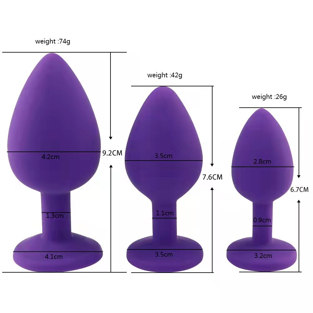 Hot Selling Anal Sex Toy Silicone Anal Plug Butt Plug With Jewel
