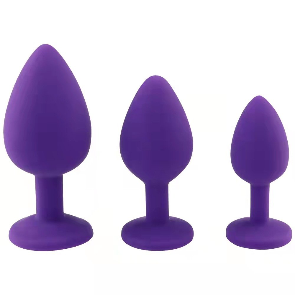 Hot Selling Anal Sex Toy Silicone Anal Plug Butt Plug With Jewel
