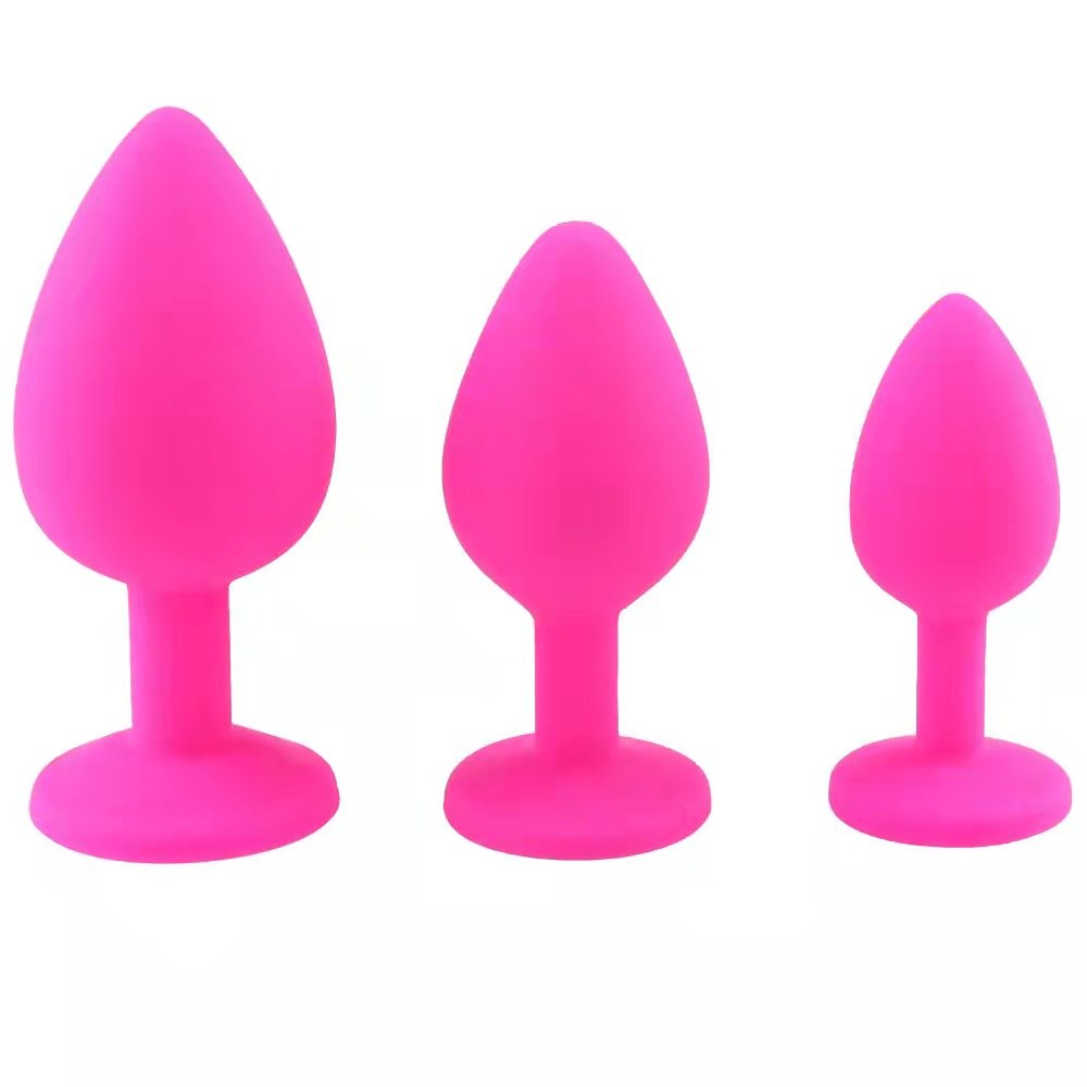 Hot Selling Anal Sex Toy Silicone Anal Plug Butt Plug With Jewel