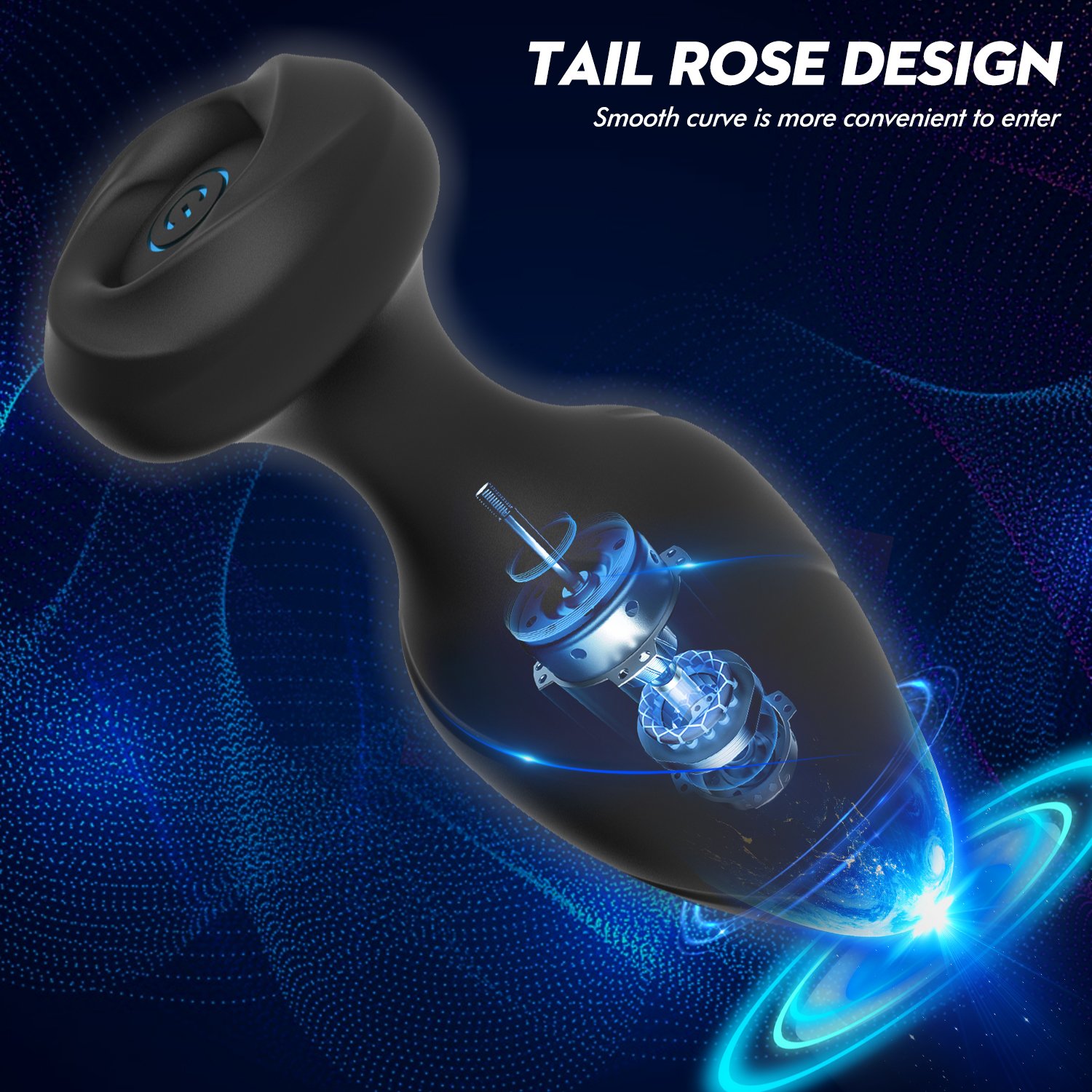 SANICA NEW remote control Anal plug Butt Plug rose shape vibrating anal massage stimulator Sex Toy For Women