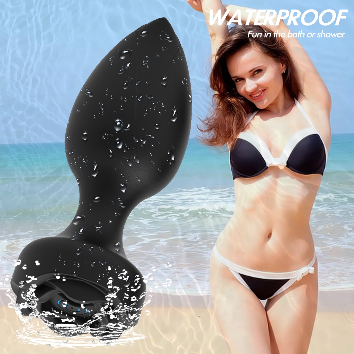 SANICA NEW remote control Anal plug Butt Plug rose shape vibrating anal massage stimulator Sex Toy For Women