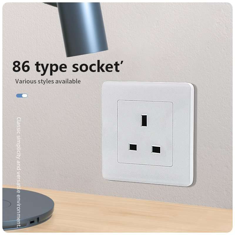 High Quality UK Standard 86*86 MM Power Outlet Electrical Accessories Wall Socket