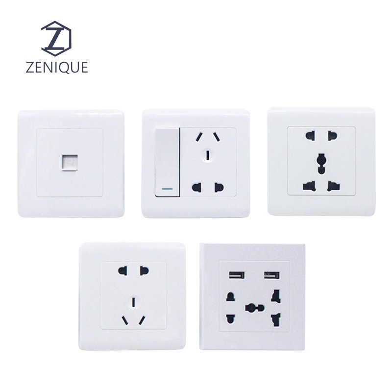 High Quality UK Standard 86*86 MM Power Outlet Electrical Accessories Wall Socket