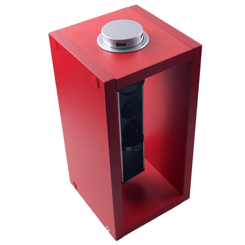 Hot Sale Modern Pop-Up Electrical Power Socket 16A 3 Plug 2 USB Vertical Motorized Recessed IP40 220-250V 50Hz EU/US/UK Standard