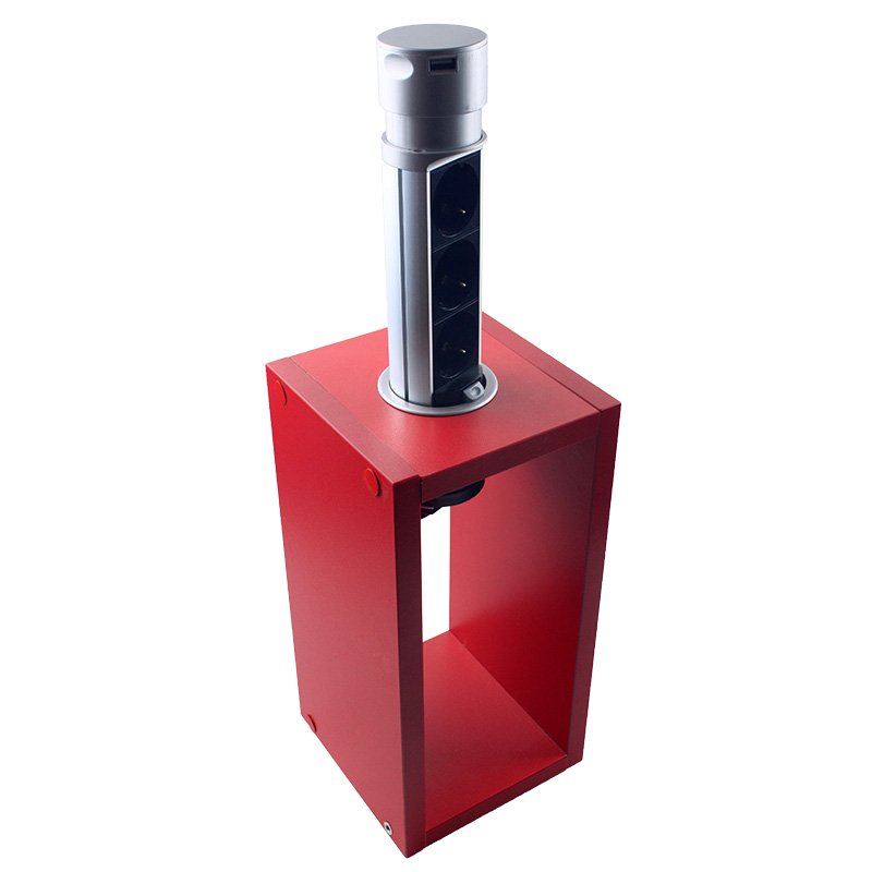 Hot Sale Modern Pop-Up Electrical Power Socket 16A 3 Plug 2 USB Vertical Motorized Recessed IP40 220-250V 50Hz EU/US/UK Standard