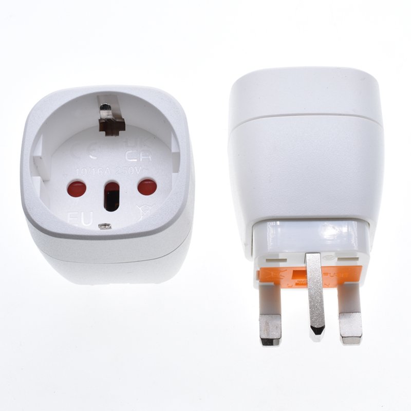 EU to EU Italy plug adapter Schuko Type F Euro Round Pins Socket 2 Pins Converter Adapter