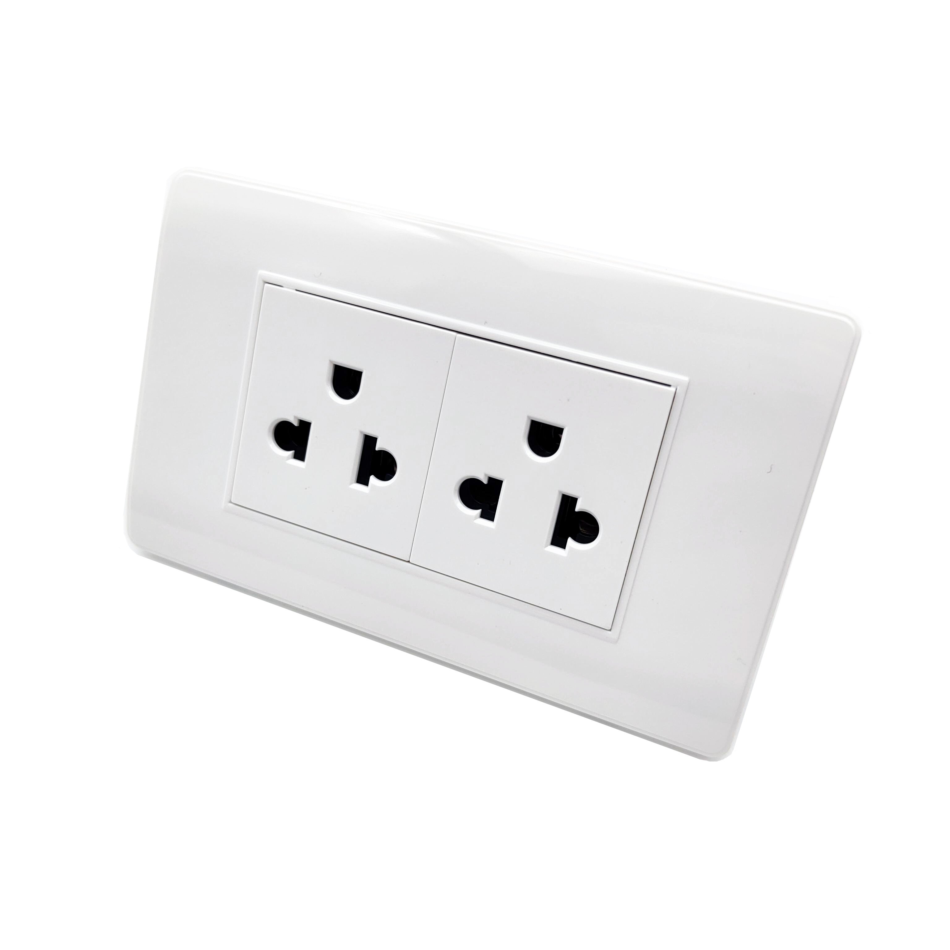 110V-250V 118 Type 6 Pin US Multifunction Wall Socket PC Panel Electrical Power Plug Socket
