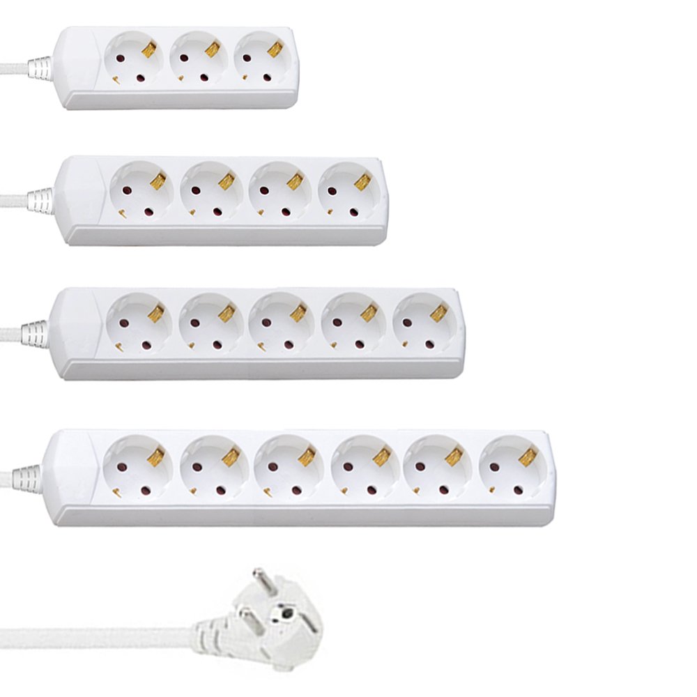 GS Extension board Socket 5 Way With Grounding EU Standard With 1.5/2/3/5 Meters Cable Electrical Power Strip Home Appliance