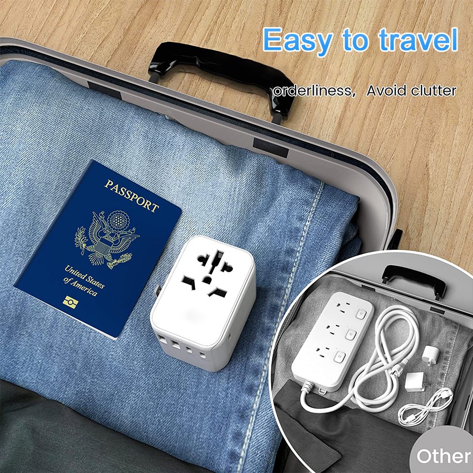 Worldplug universal socket travel adaptor international travel power multi plug adapter with usb and type-c