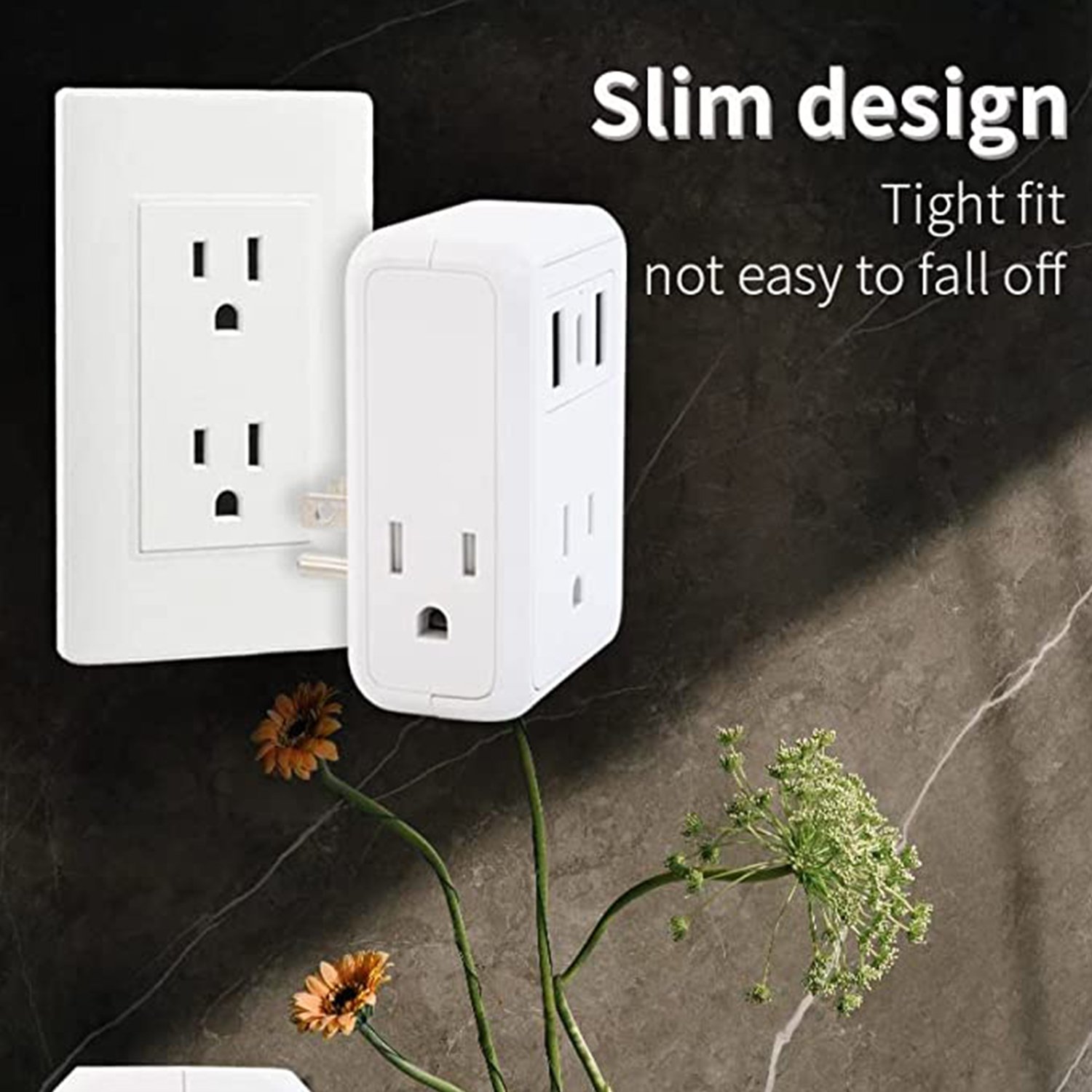 Design US Customizable One-to-Three Multi-Function Wall Socket 2USB+1Type-C Converter 250v 10a Single Power Expander Safety US