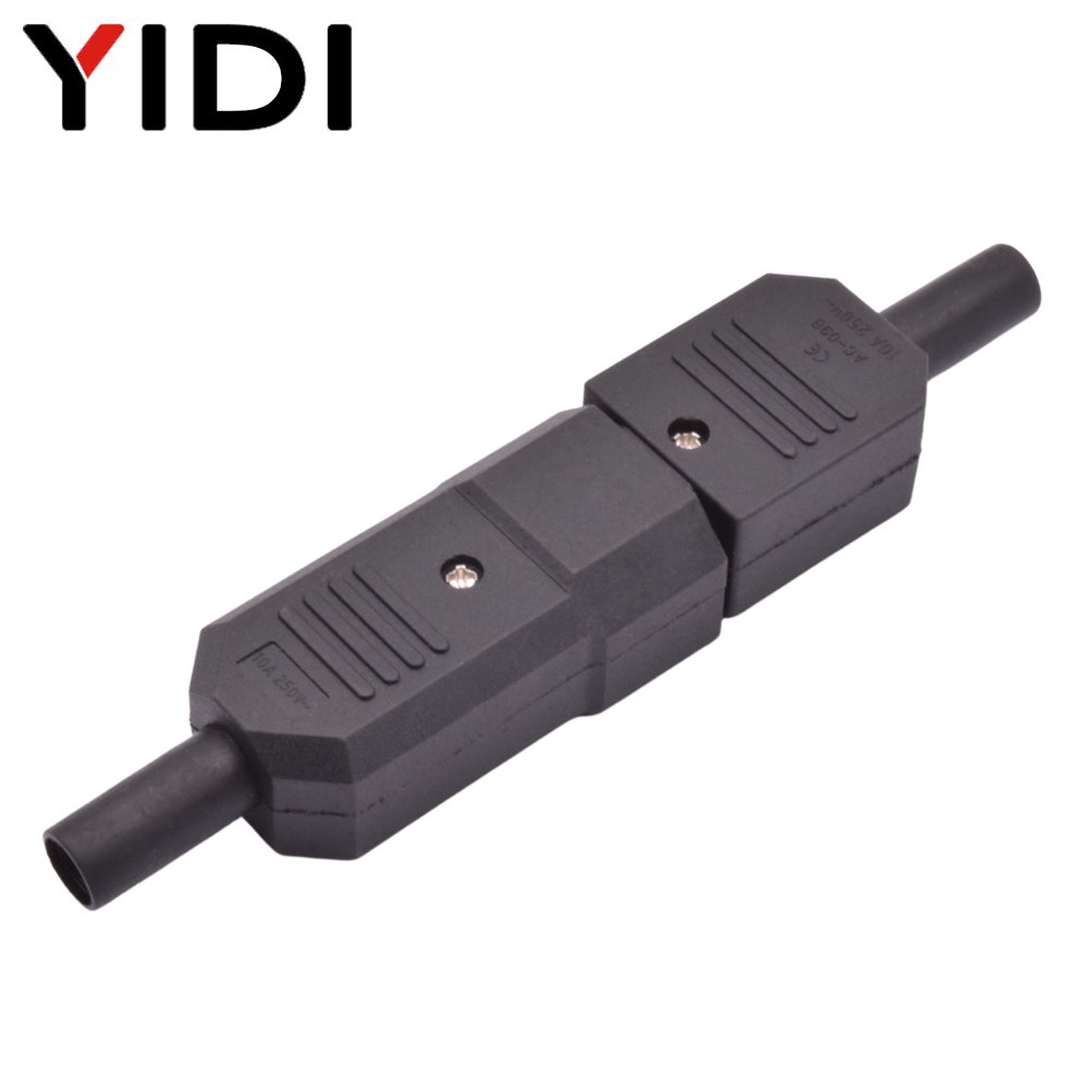 3pin 10A 250VAC AC IEC 320 C13 C14 Male Female Panel Mount AC Inlet Power Cord Adapter Plug and Socket Wiring Connector