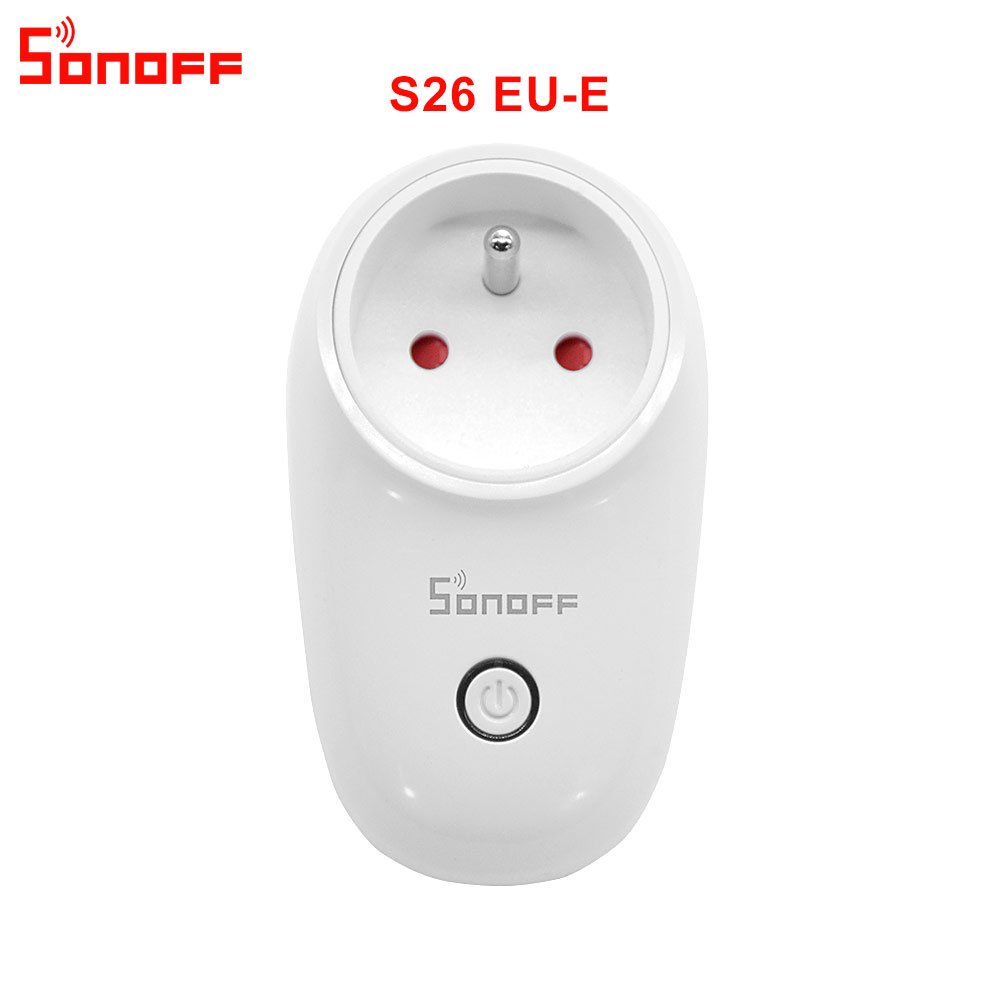 Sonoff S26E Smart WiFi Socket Wireless Remote Control EU Plug Alexa Compatible App-Controlled Power Devices from Anywhere