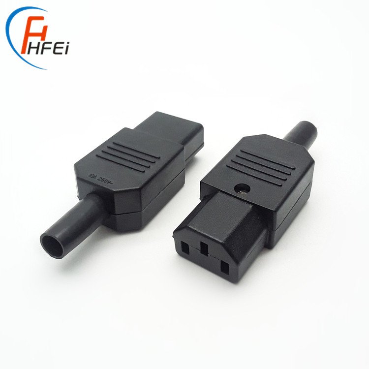 AC socket plug 3 pin cable connector iec c14 male connector iec 320 connector c13 c14 plug