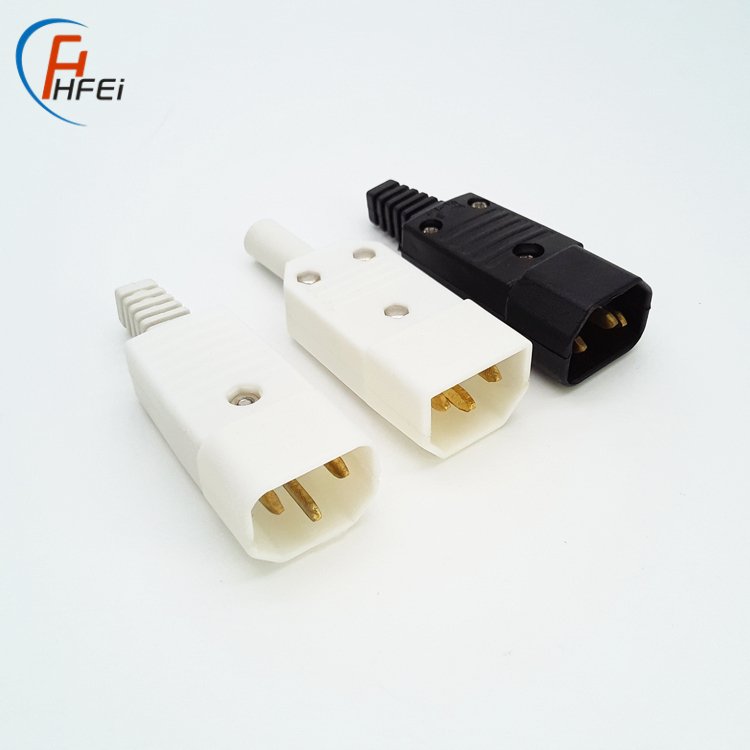 AC socket plug 3 pin cable connector iec c14 male connector iec 320 connector c13 c14 plug