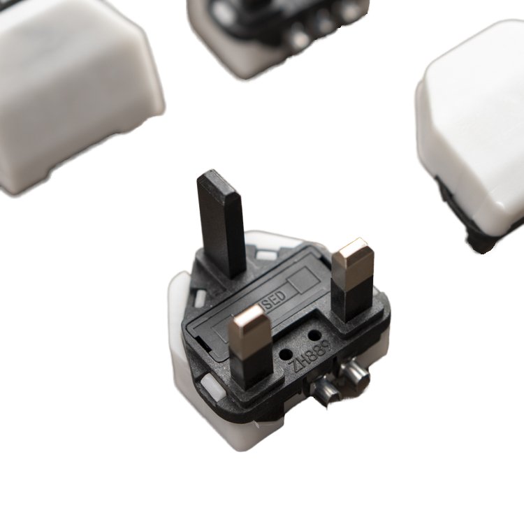 UK Aluminum 2 Cores British 3 Pins plug BS1363 Certificate UK Power Plug Insert 13A Fused plug Electrical Power Cable