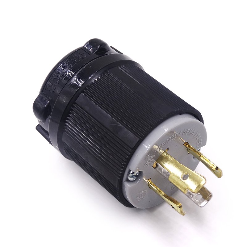 NEMA L14-30P Generator Plug, 30 Amp 4-Prong Industrial Grade Locking Male Plug