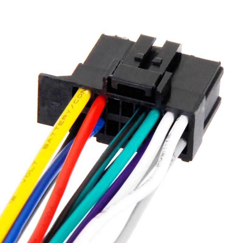OEM Long 16 Pin black plug Auto Radio Line Connector Replacement Wiring Harness