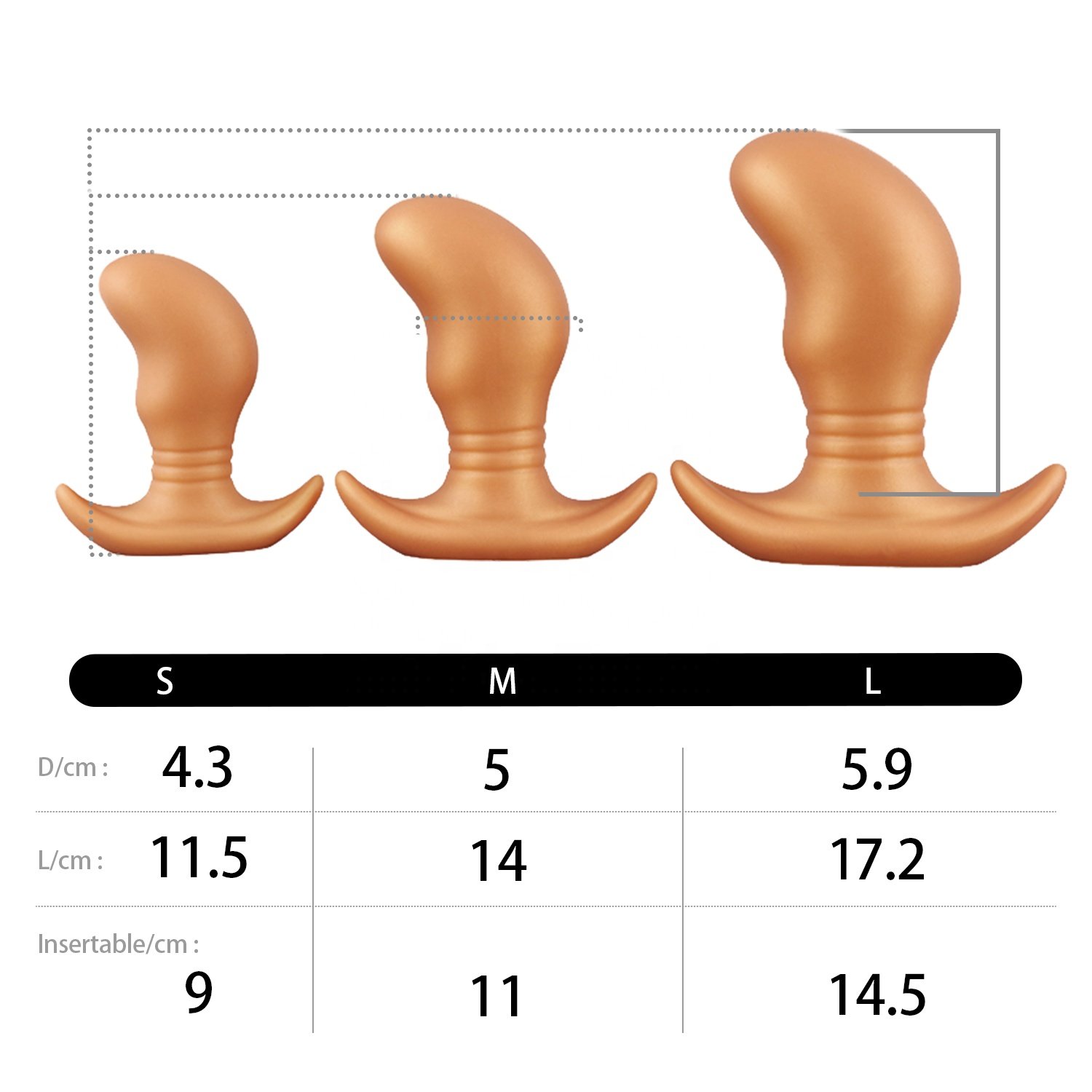 S M L Various Size Silicone Butt Anal Plug Prober Prostate Stimulator Flexible Sex Toys For Anal
