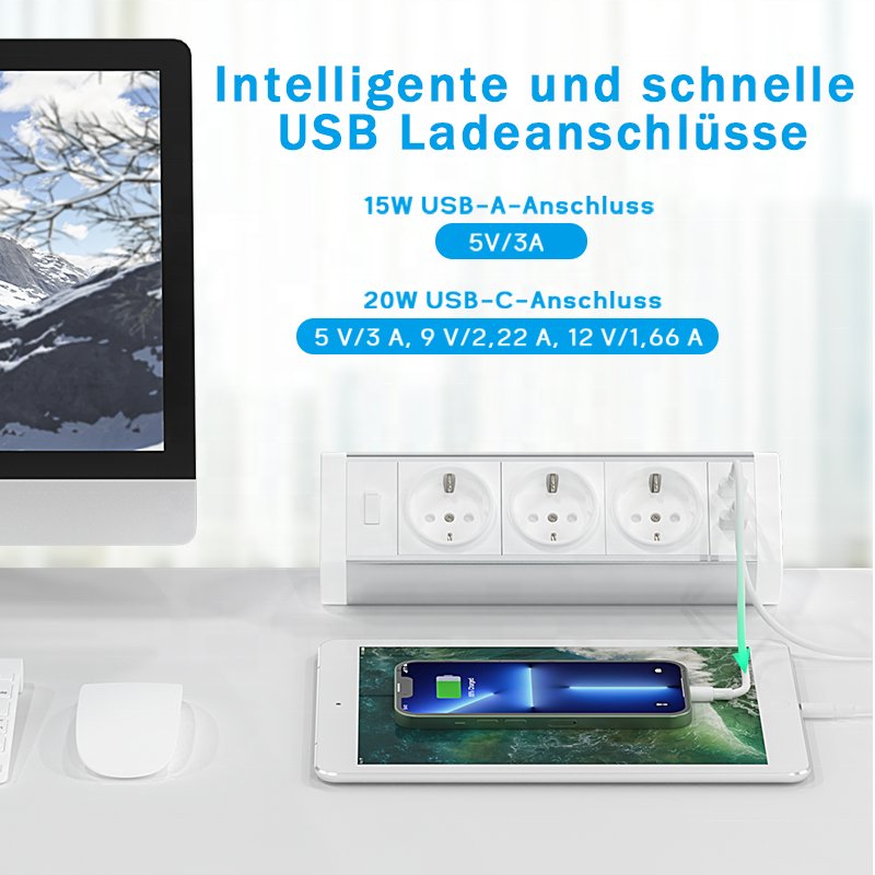 Custom Aluminum Alloy fast delivery smart design EU electrical plugs sockets clamp on conference table socket with usb port