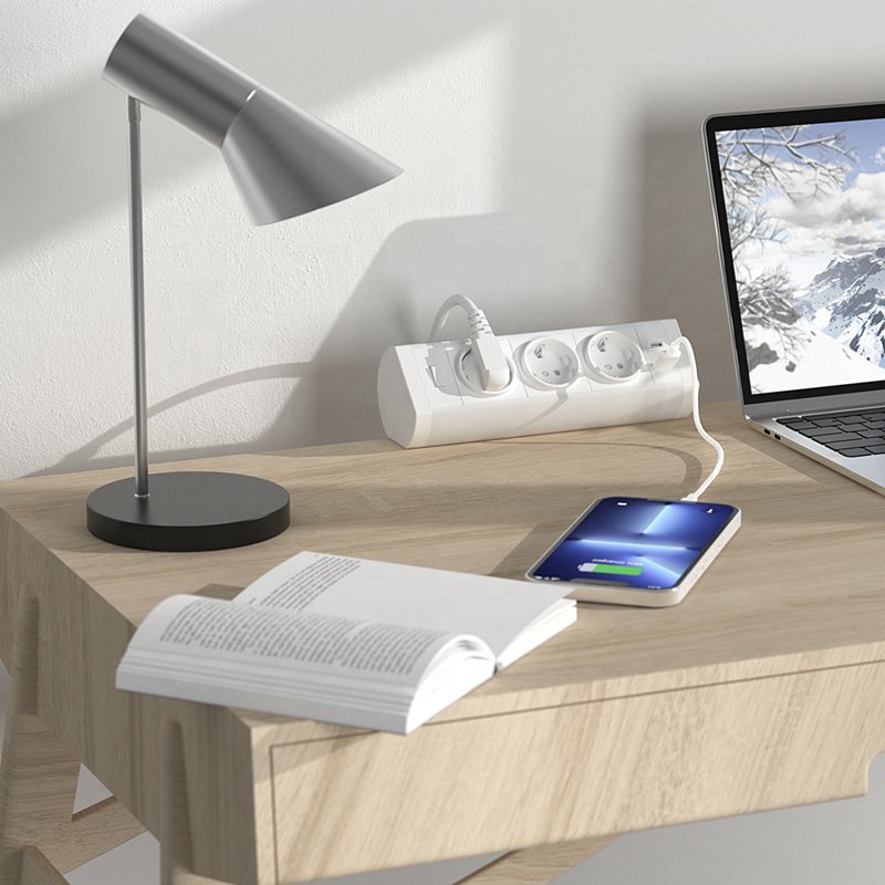 Custom Aluminum Alloy fast delivery smart design EU electrical plugs sockets clamp on conference table socket with usb port