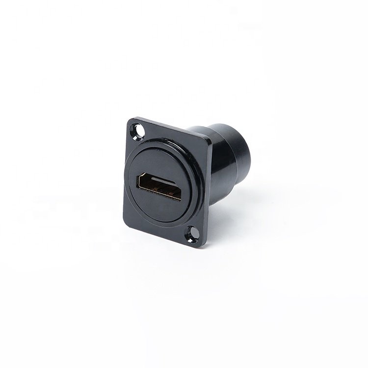 Wall Panel mount Female D-shaped CAT3 module Pass through Ethernet RJ45 Connector ip68 waterproof electrical plug socket