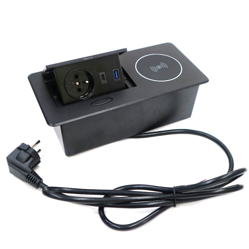 JIAXIN Meeting room socket multi plug charging desktop eu socket usb type c table socket