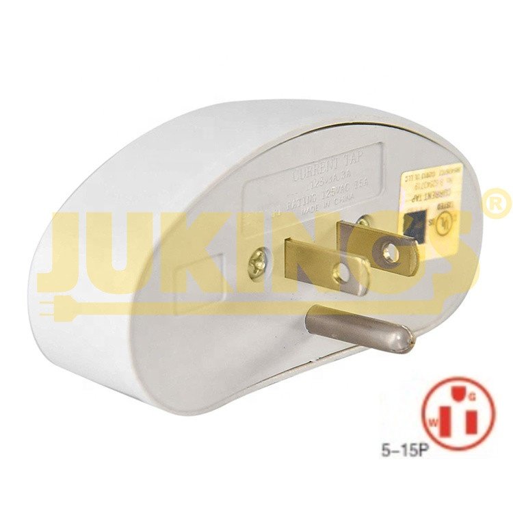 CETL Approved 3 Grounded Multi Outlet Adaptor Wall Plug Outdoor Appliance Outlet Extender Using with Nightlight for Indoor 15