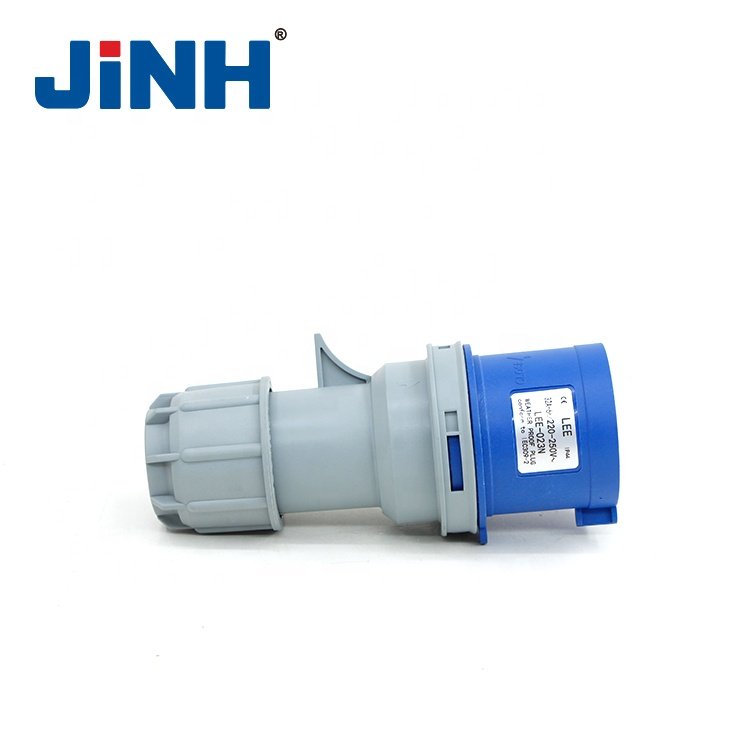 2024 Hot Selling Jinghong New type PA Nylon Material IP44 32A 3P 2P+E Single Phase Industrial Plug