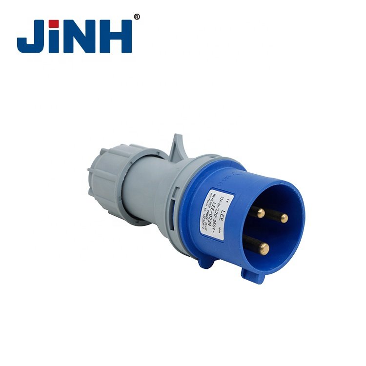 2024 Hot Selling Jinghong New type PA Nylon Material IP44 32A 3P 2P+E Single Phase Industrial Plug