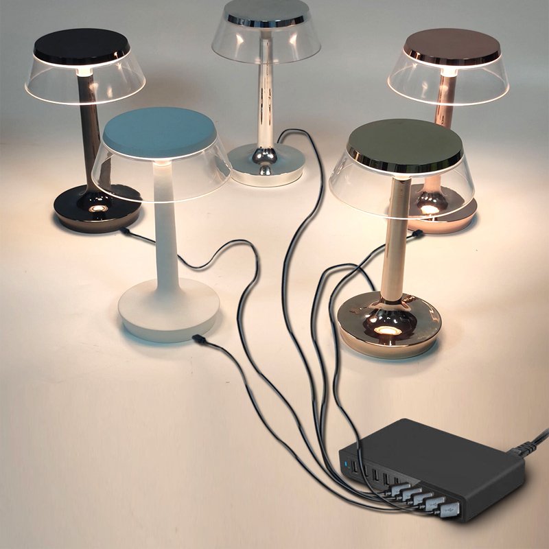 Fashion atmosphere restauranthotel cordless lamp smart fast charger plug socket worldwide