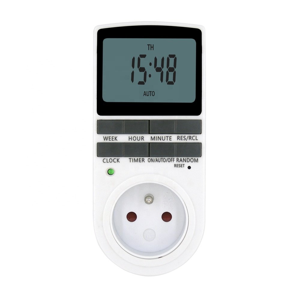 Digital Timer Switch Electrical Programmable Plug Anti-Theft Random Timer Socket