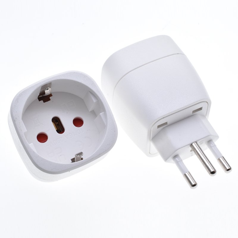 Swiss conversion plug European standard Brazilian Italian to Swiss travel plug 10A 250V EU-11A-1