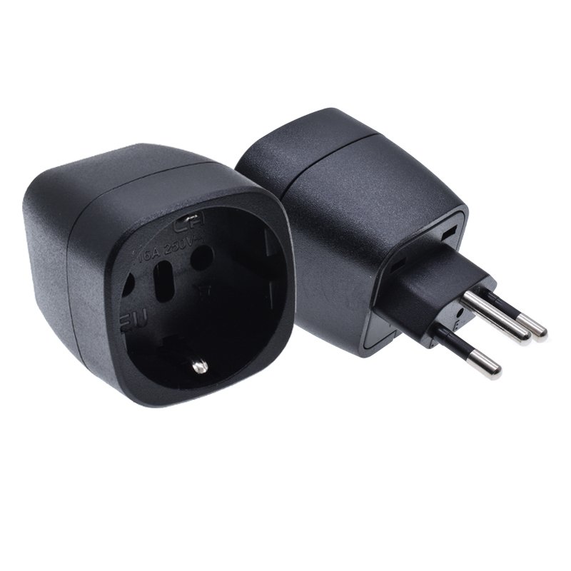 Swiss conversion plug European standard Brazilian Italian to Swiss travel plug 10A 250V EU-11A-1