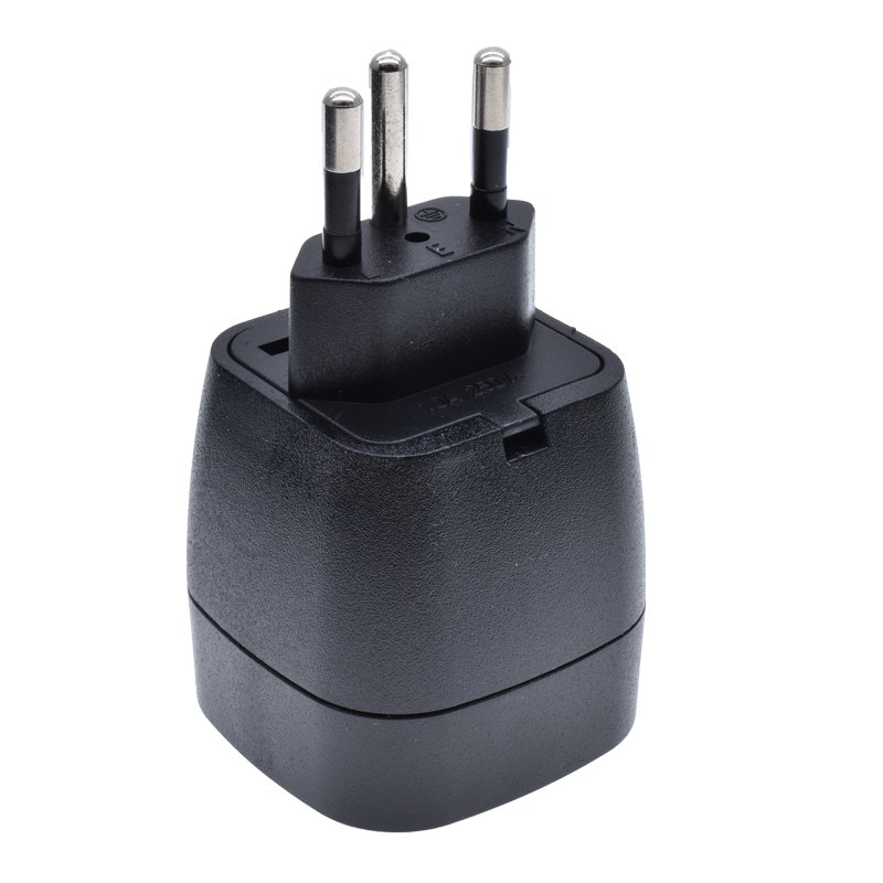 Swiss conversion plug European standard Brazilian Italian to Swiss travel plug 10A 250V EU-11A-1