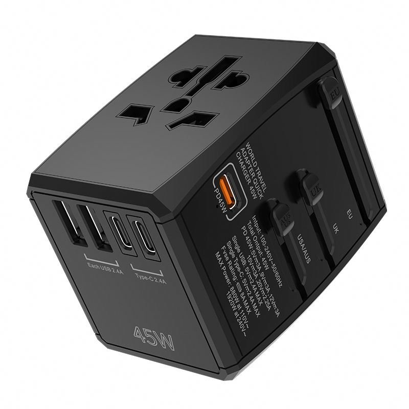 Travel Multifunction International Plug Global Universal All-In-One Power Outlet Adapter